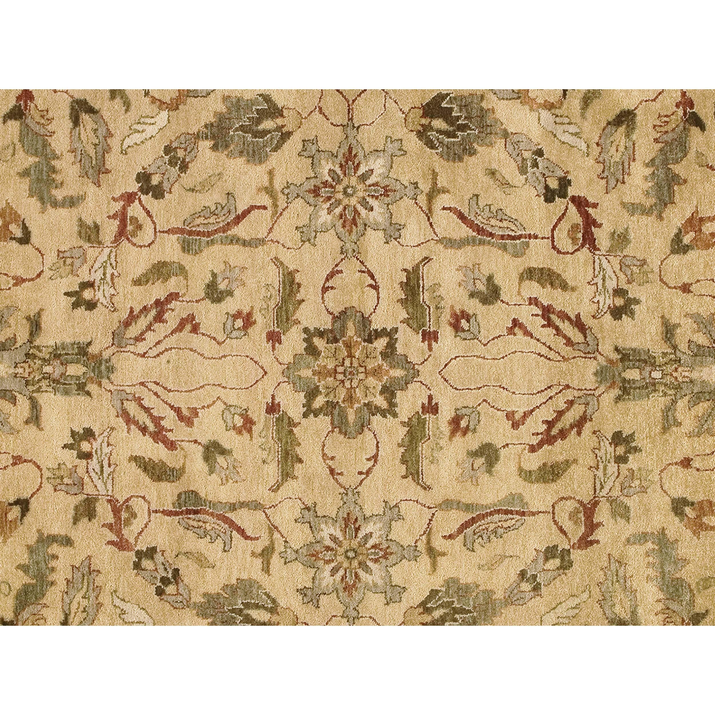 Luxury Traditional Hand-Knotted Oushak Light Gold & Mocha 14X24 Rug In New Condition For Sale In Secaucus, NJ