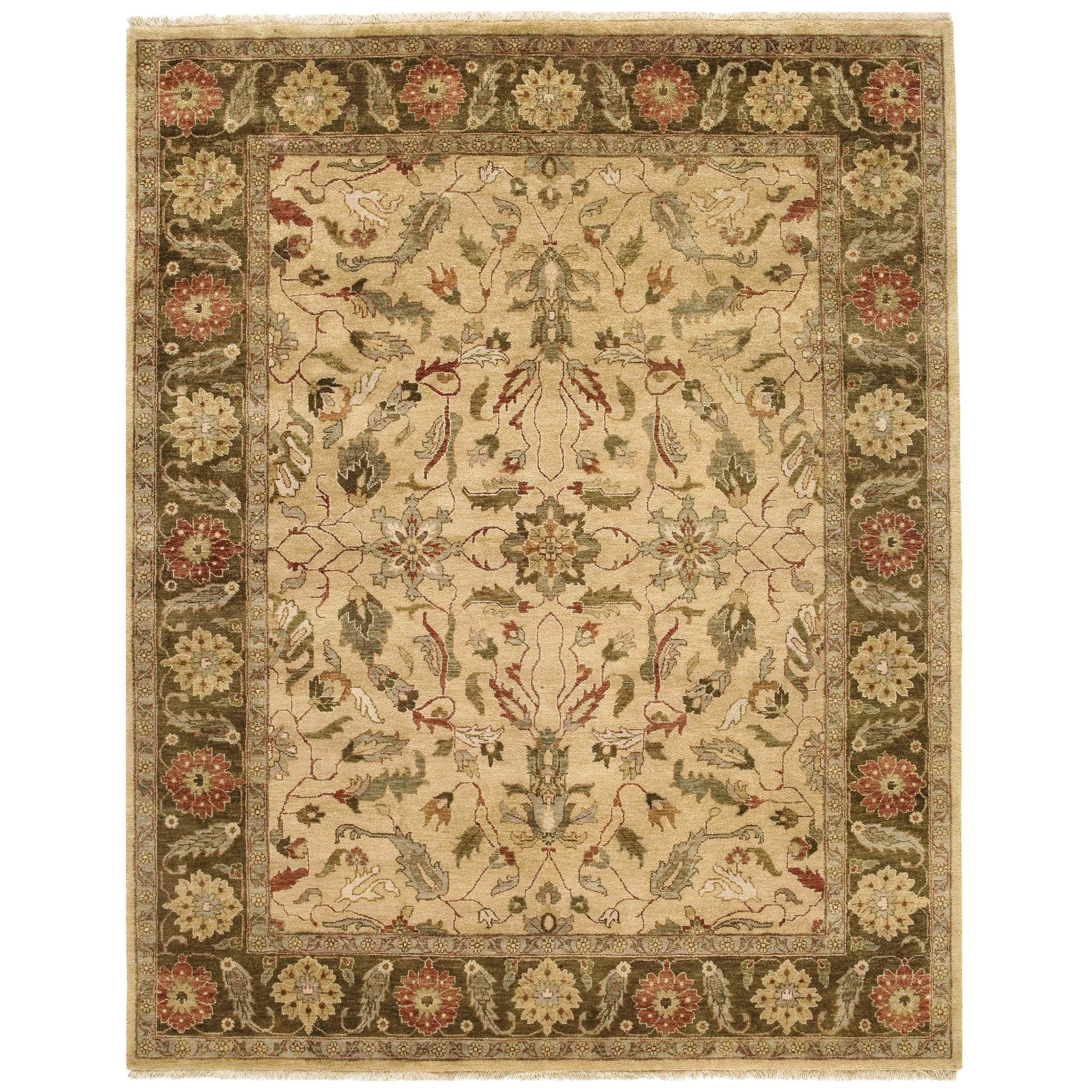 Luxuriöser traditioneller handgeknüpfter Oushak Light Gold & Mocha 14X24 Teppich im Angebot