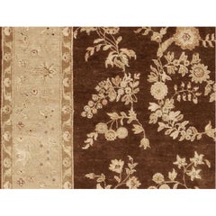 Luxuriöser traditioneller handgeknüpfter Oxford Brown & Beige 12X24 Teppich