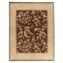 Tapis traditionnel de luxe noué à la main Oxford Brown & Beige 12X24