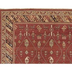 Luxury Traditional Hand-Knotted Red/Brown 11x18 Rug