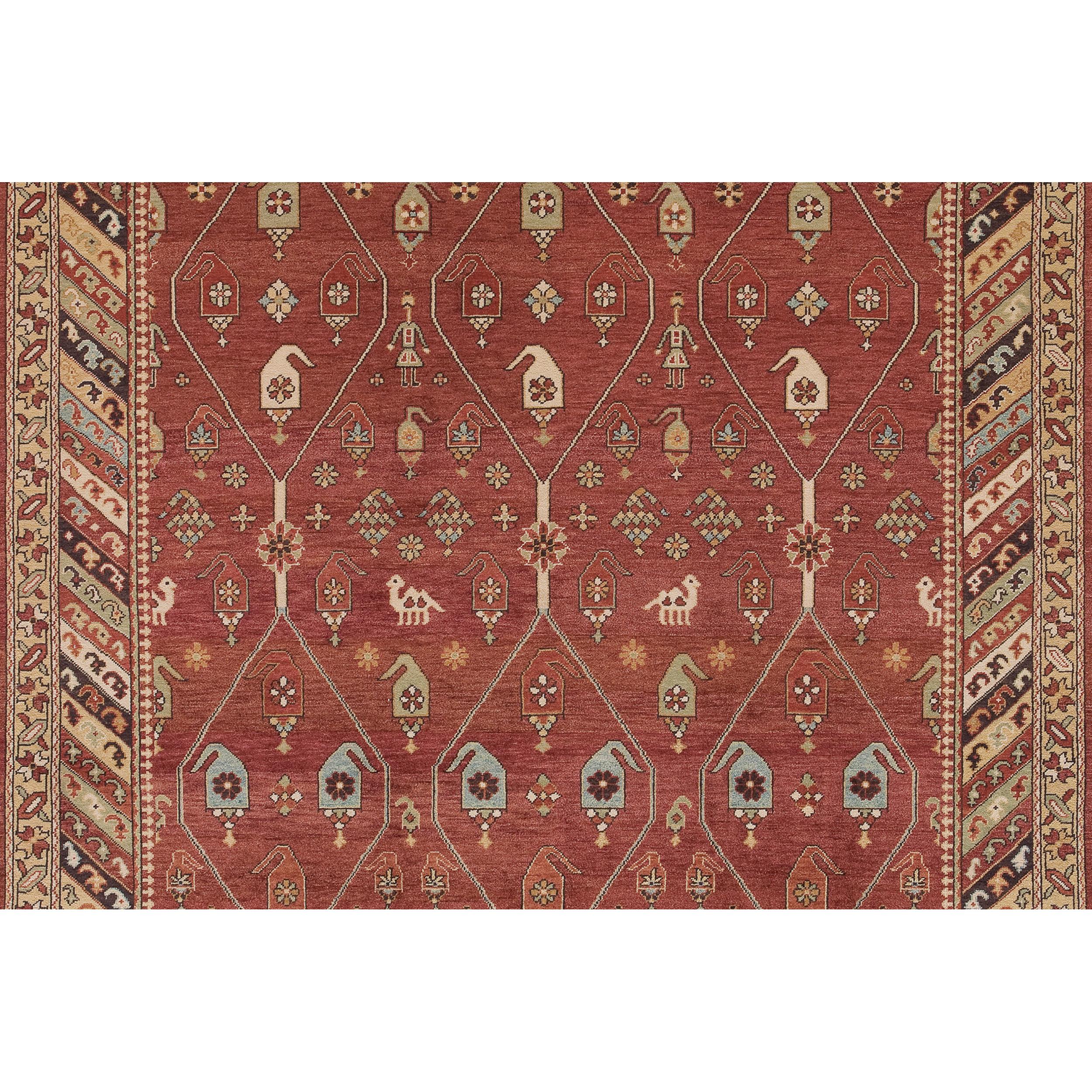 Luxury Traditional Hand-Knotted Red/Brown 11x18 Rug In New Condition For Sale In Secaucus, NJ