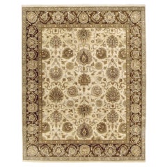 Tapis traditionnel de luxe Sultanabad noué à la main Crème/Marron 12X15