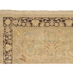 Luxury Traditional Hand-Knotted Sultanabad Ivory and Walnut 12x15 Rug