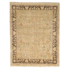 Luxury Traditional Hand-Knotted Sultanabad Ivory and Walnut 12x15 Rug