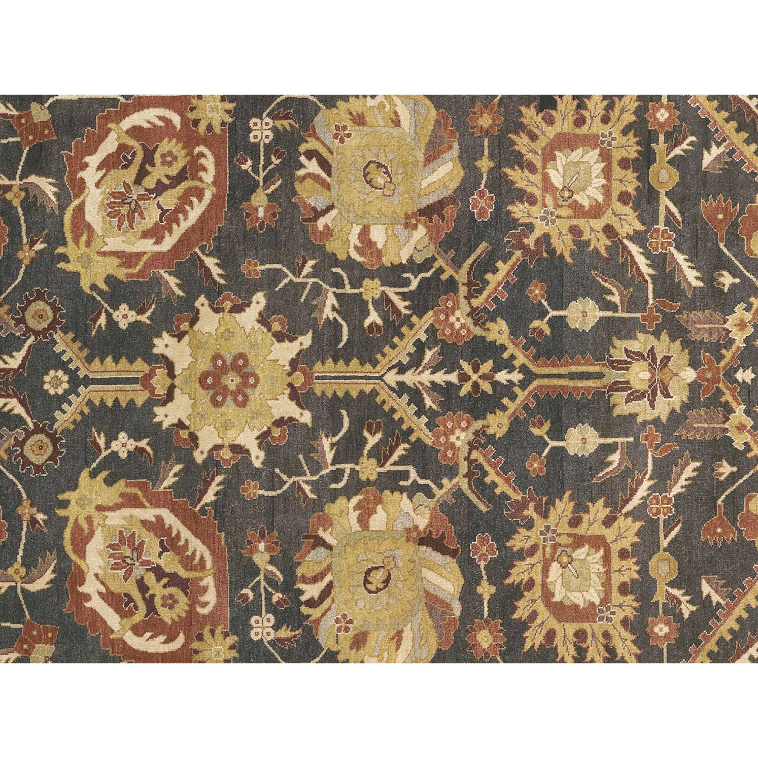 Chinois Tapis traditionnel noué à la main Tabriz Brown/Rust 10x14 en vente