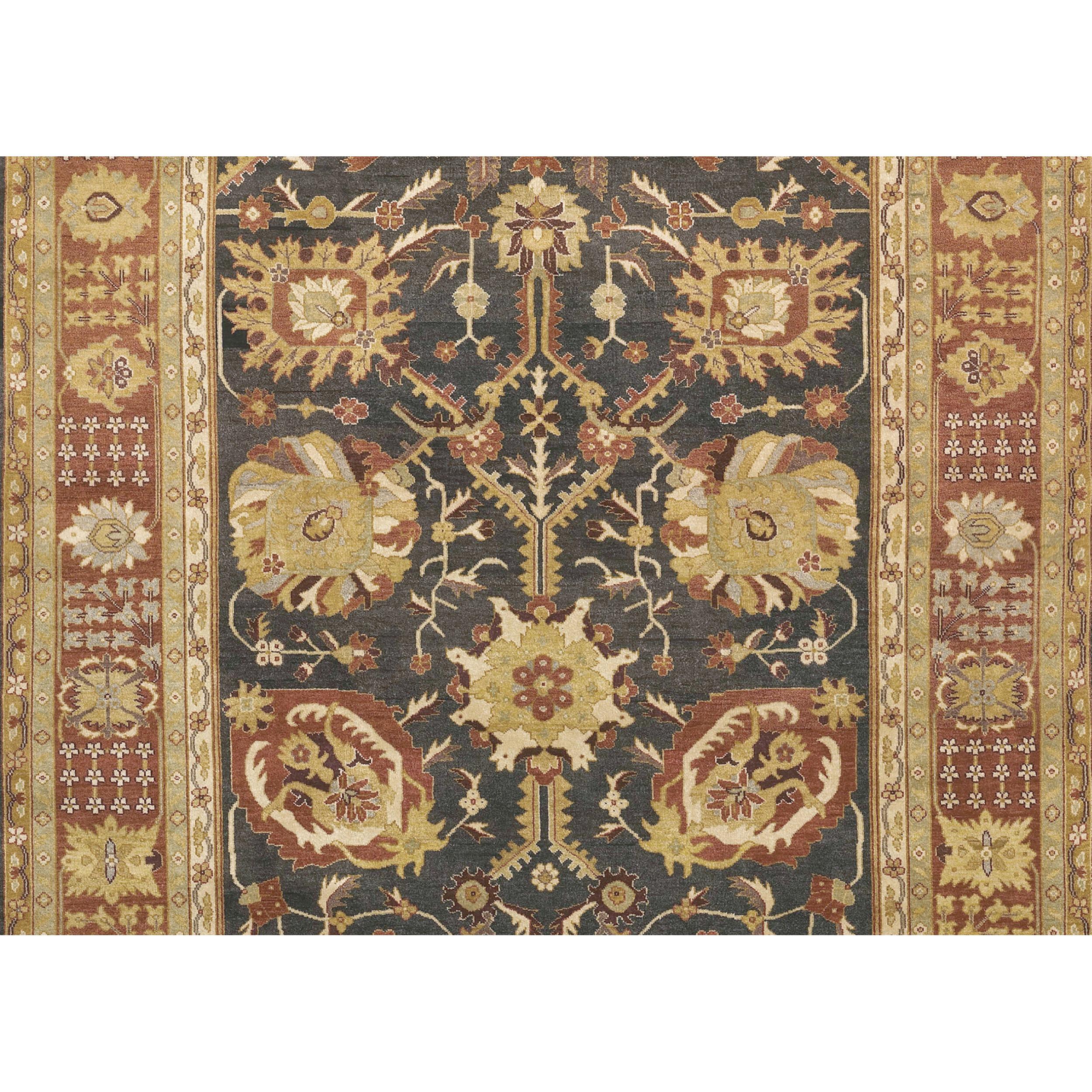 Luxury Traditional Hand-Knotted Tabriz Brown/Rust 10x14 Rug In New Condition For Sale In Secaucus, NJ
