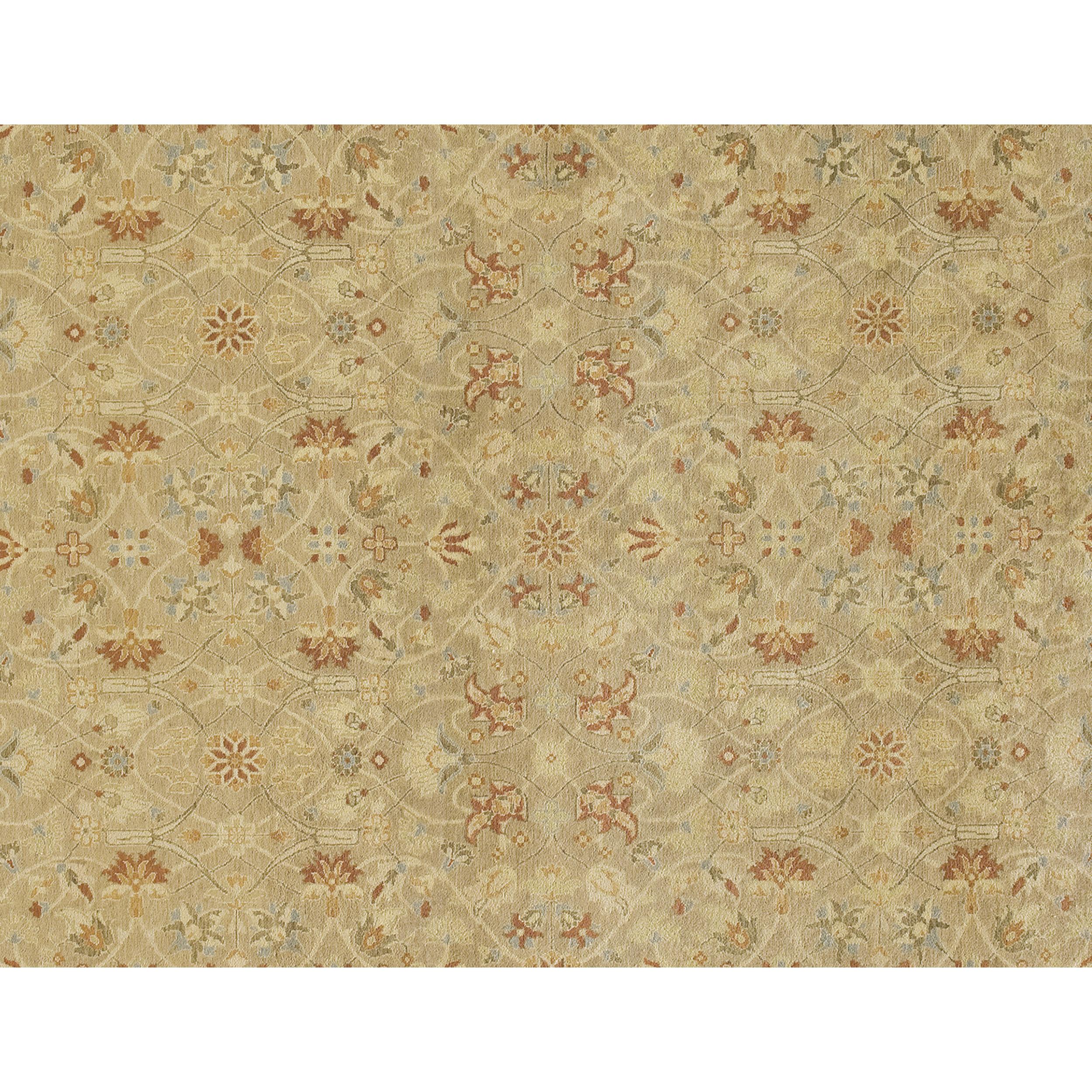 Luxuriöser traditioneller handgeknüpfter Tabriz-Teppich Gold/Olive 10X14 (Pakistanisch) im Angebot