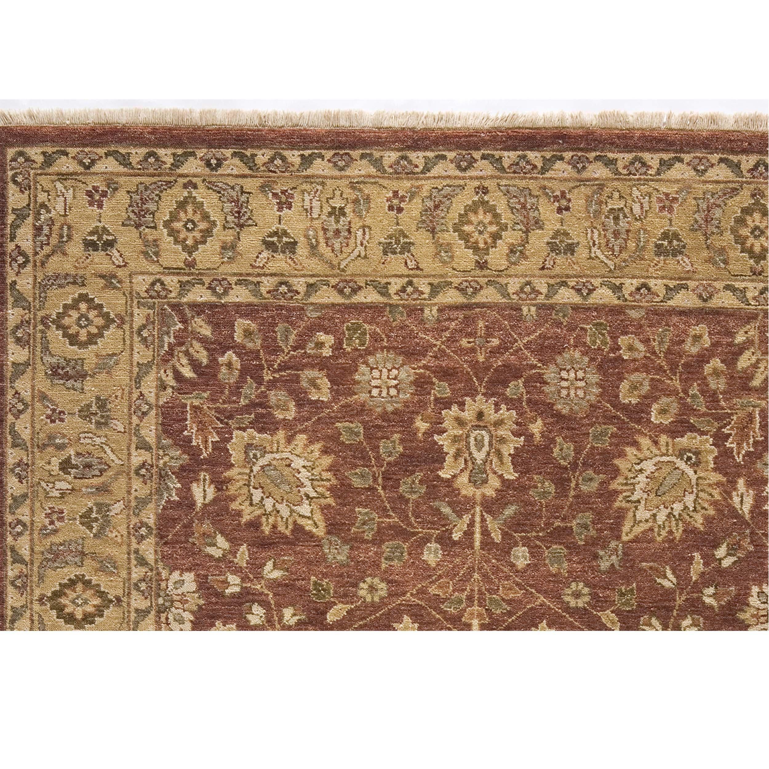 Luxury Traditional Hand-Knotted Tabriz Sienna & Gold 12x18 Rug In New Condition For Sale In Secaucus, NJ
