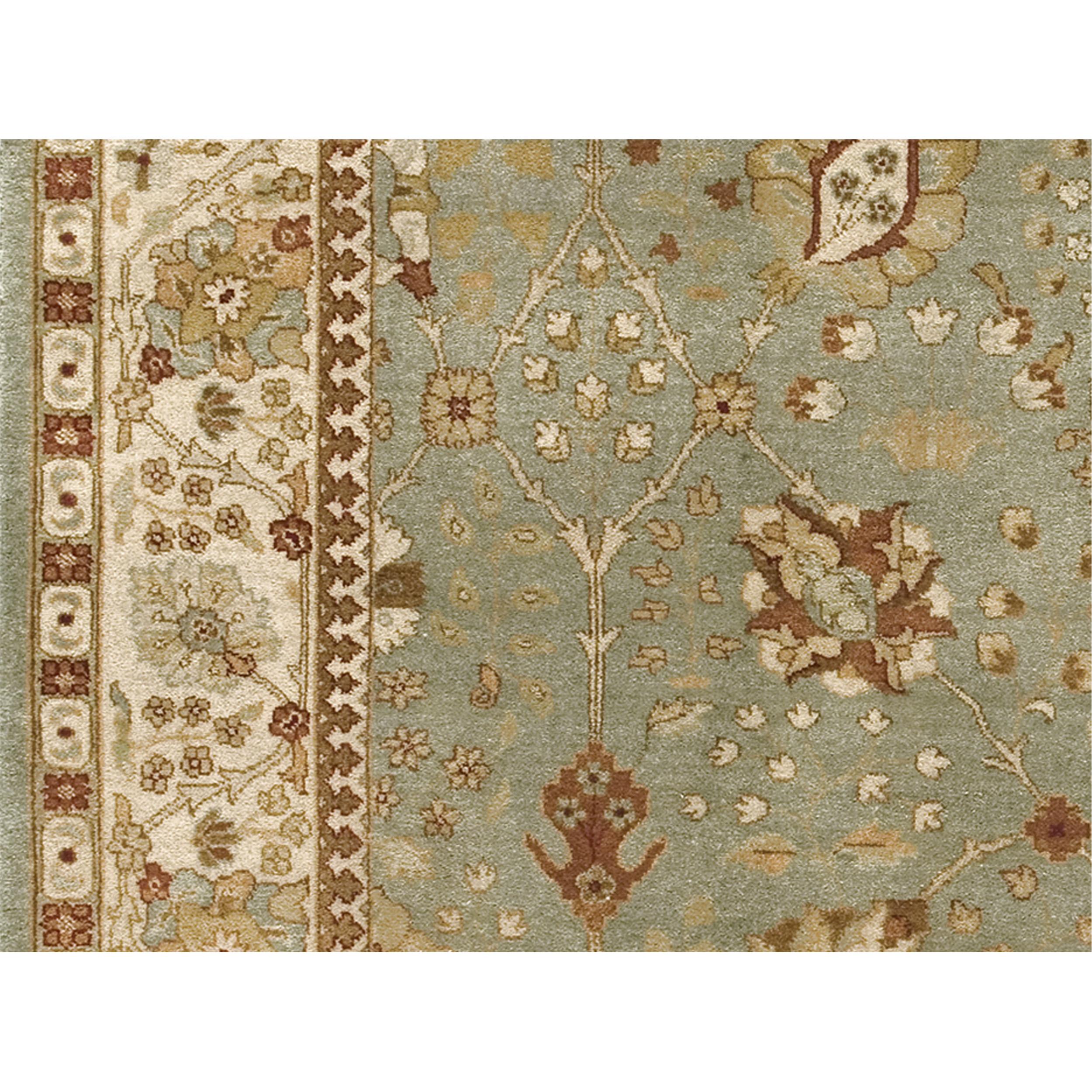 Luxuriöser traditioneller handgeknüpfter Tabriz-Teppich Türkis & Elfenbein 12x22 (Handgeknüpft) im Angebot