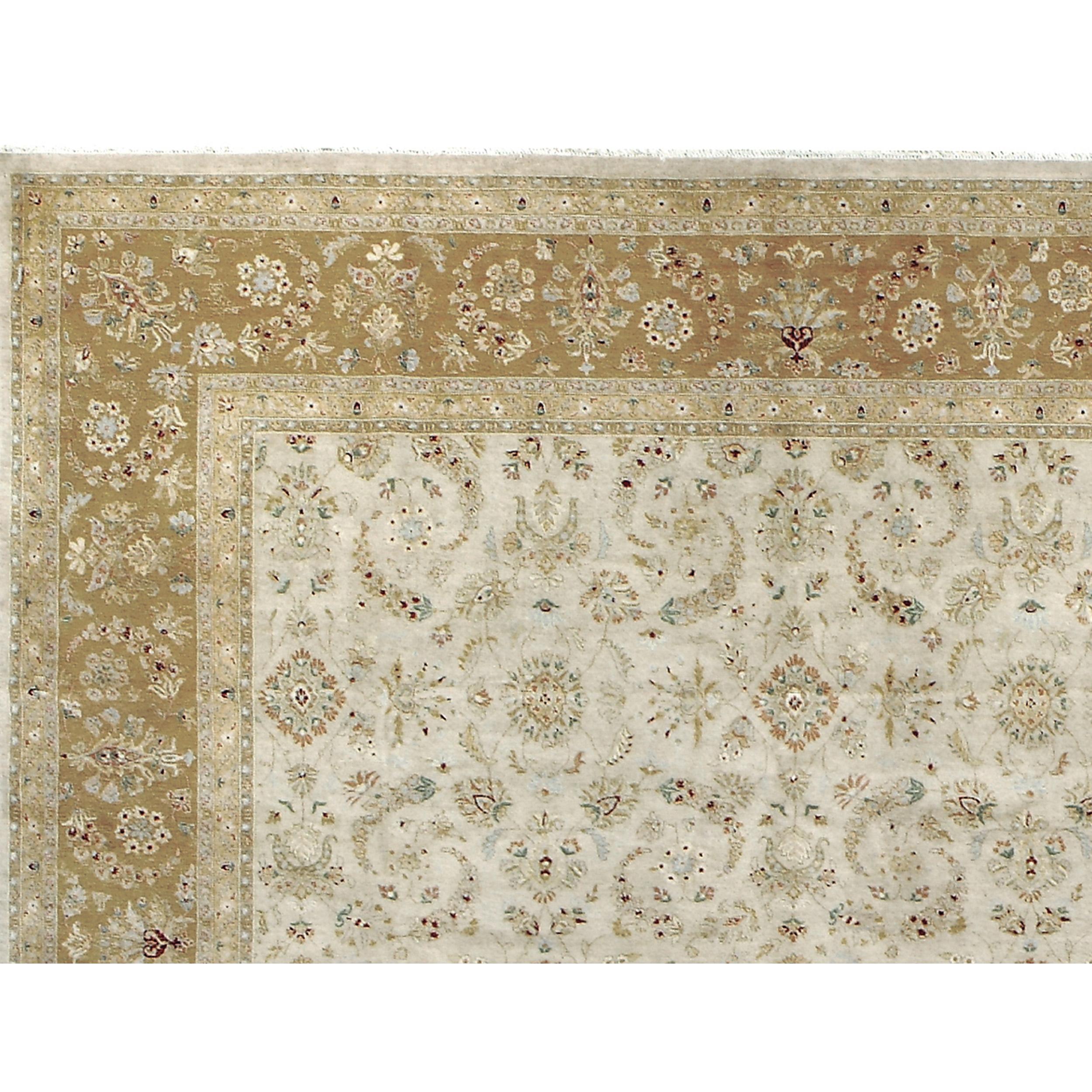 Esta exquisita alfombra tejida a mano procede de los magistrales artesanos de Pakistán, donde confluyen generaciones de pericia tejedora y un profundo aprecio por el arte de fabricar alfombras. Sólo utilizamos la lana más selecta, obtenida