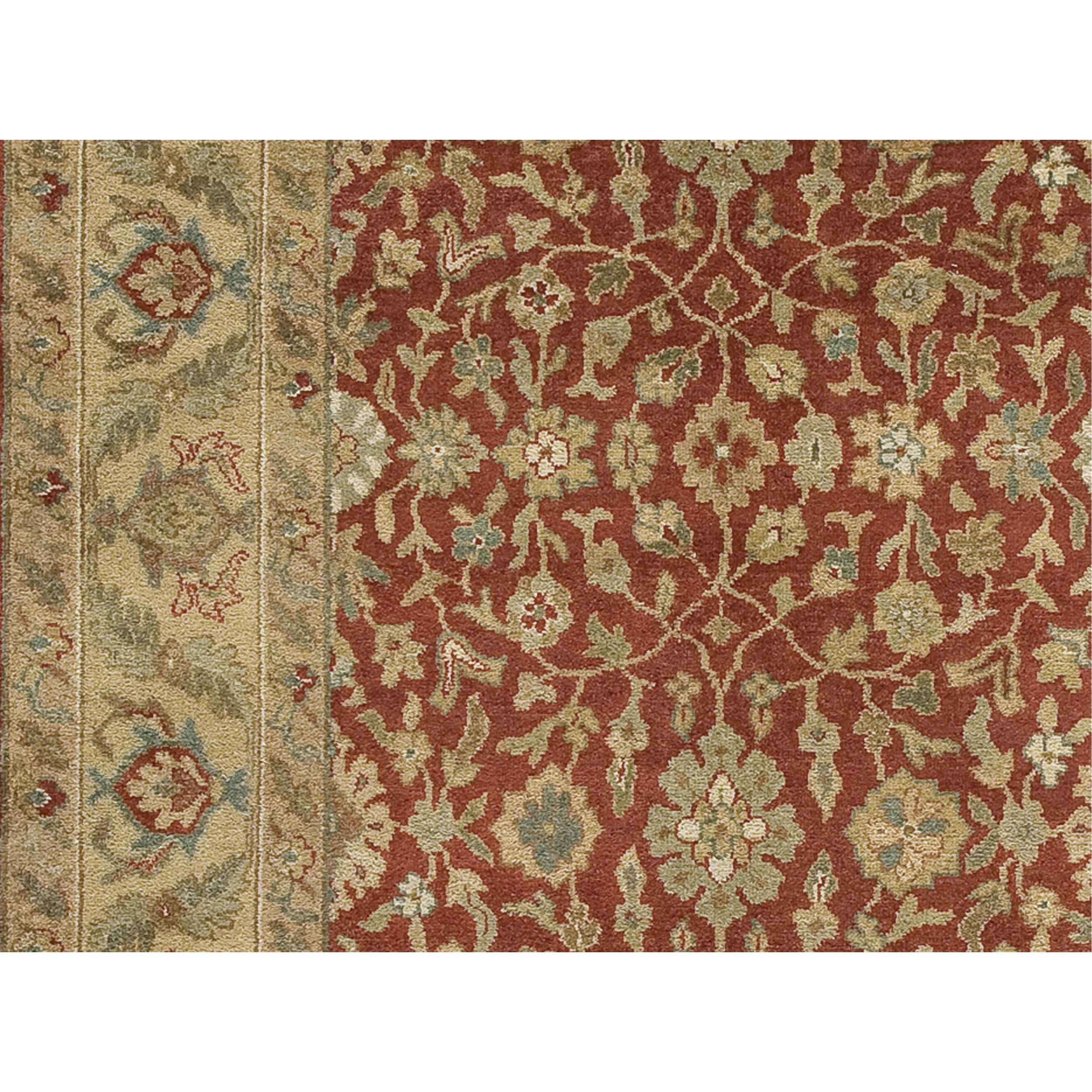 Luxury Traditional Hand-Knotted Yezd Red & Light Gold 12x15 Rug In New Condition For Sale In Secaucus, NJ