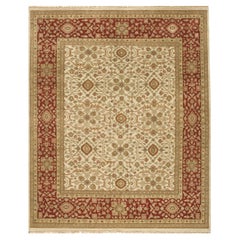 Luxuriöser traditioneller handgeknüpfter Ziegler Elfenbein & Ziegelstein 11x19 Teppich