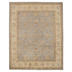 Tapis traditionnel de luxe noué à la main Ziegler opale et crème 12X24