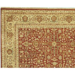 Luxury Traditional Hand-Knotted Ziegler Rust/Gold 10x14 Rug