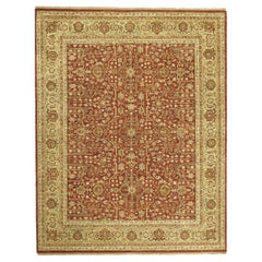 Luxury Traditional Hand-Knotted Ziegler Rust/Gold 10x14 Rug