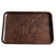 Luxury Tray Made of Old Japanese Mulberry Tree / vintage Wooden Tray / 1926-1960
