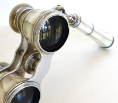 Luxury Victorian French Lorgnette Opera Glasses Marked "La Roi, Paris"  Ca. 1895