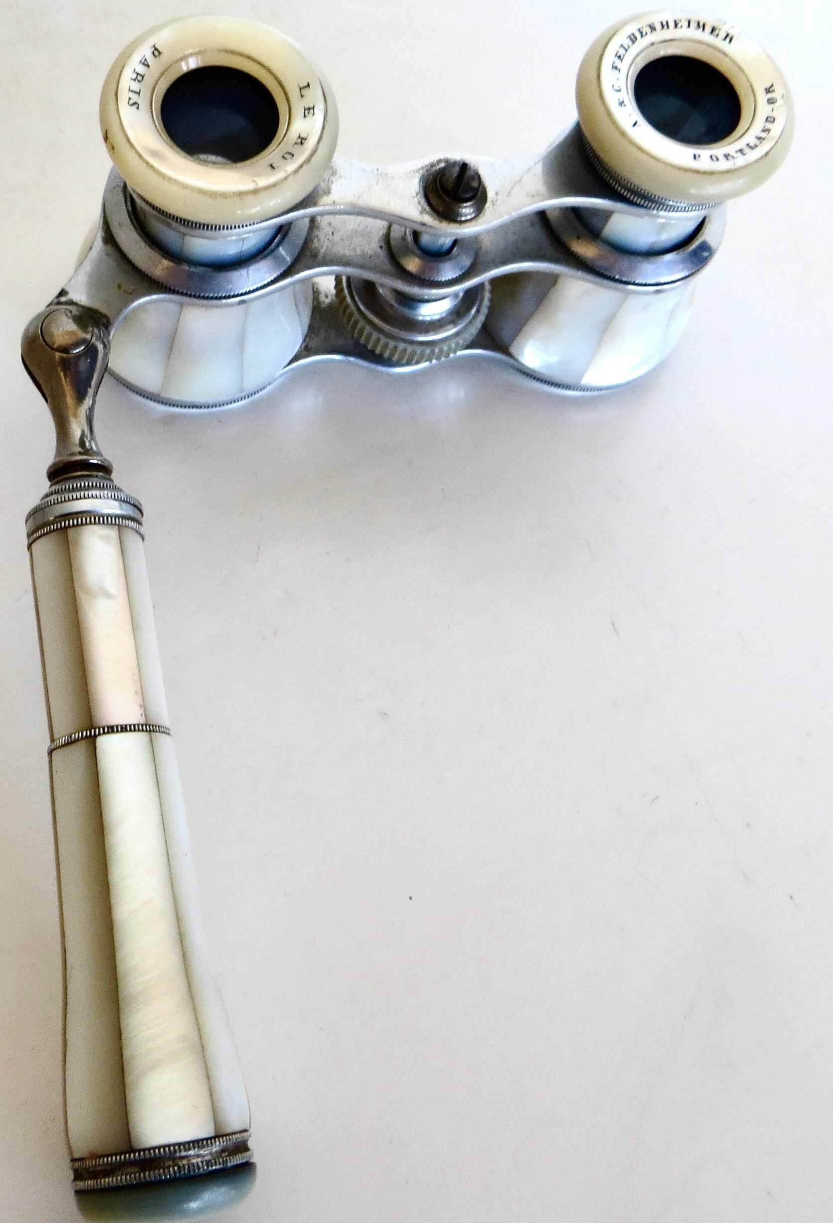 Hand-Crafted Luxury Victorian French Lorgnette Opera Glasses Marked 