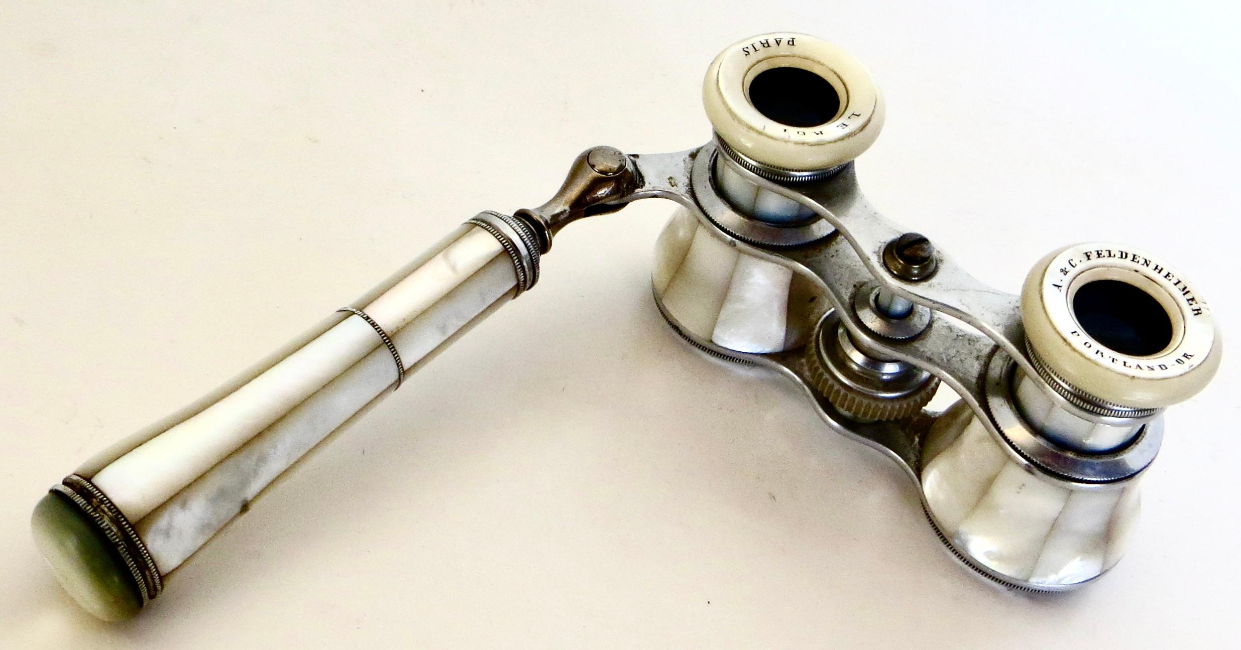 Luxury Victorian French Lorgnette Opera Glasses Marked 