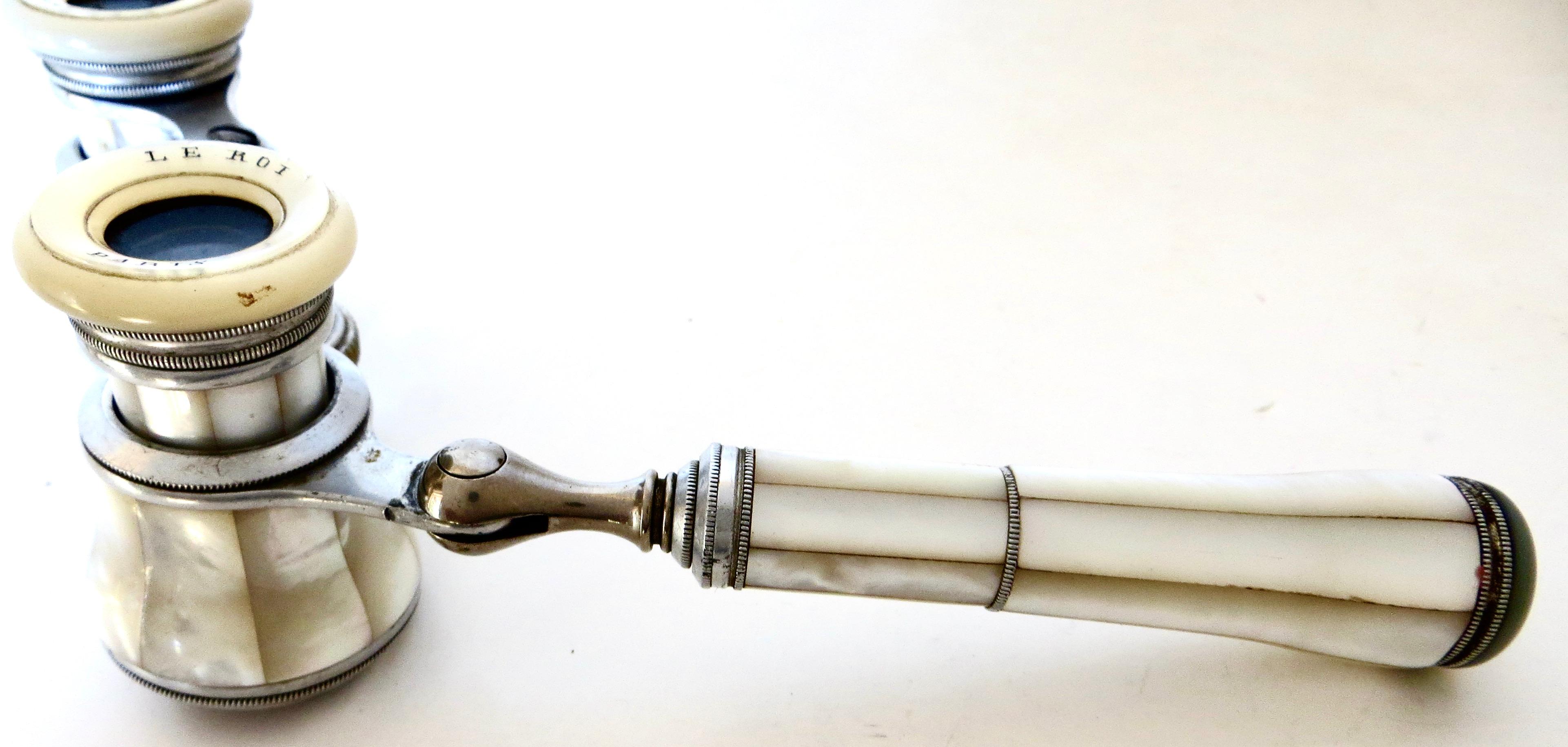 Luxury Victorian French Lorgnette Opera Glasses Marked 