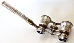 Luxury Victorian French Lorgnette Opera Glasses Marked "La Ville Paris"  Ca 1890