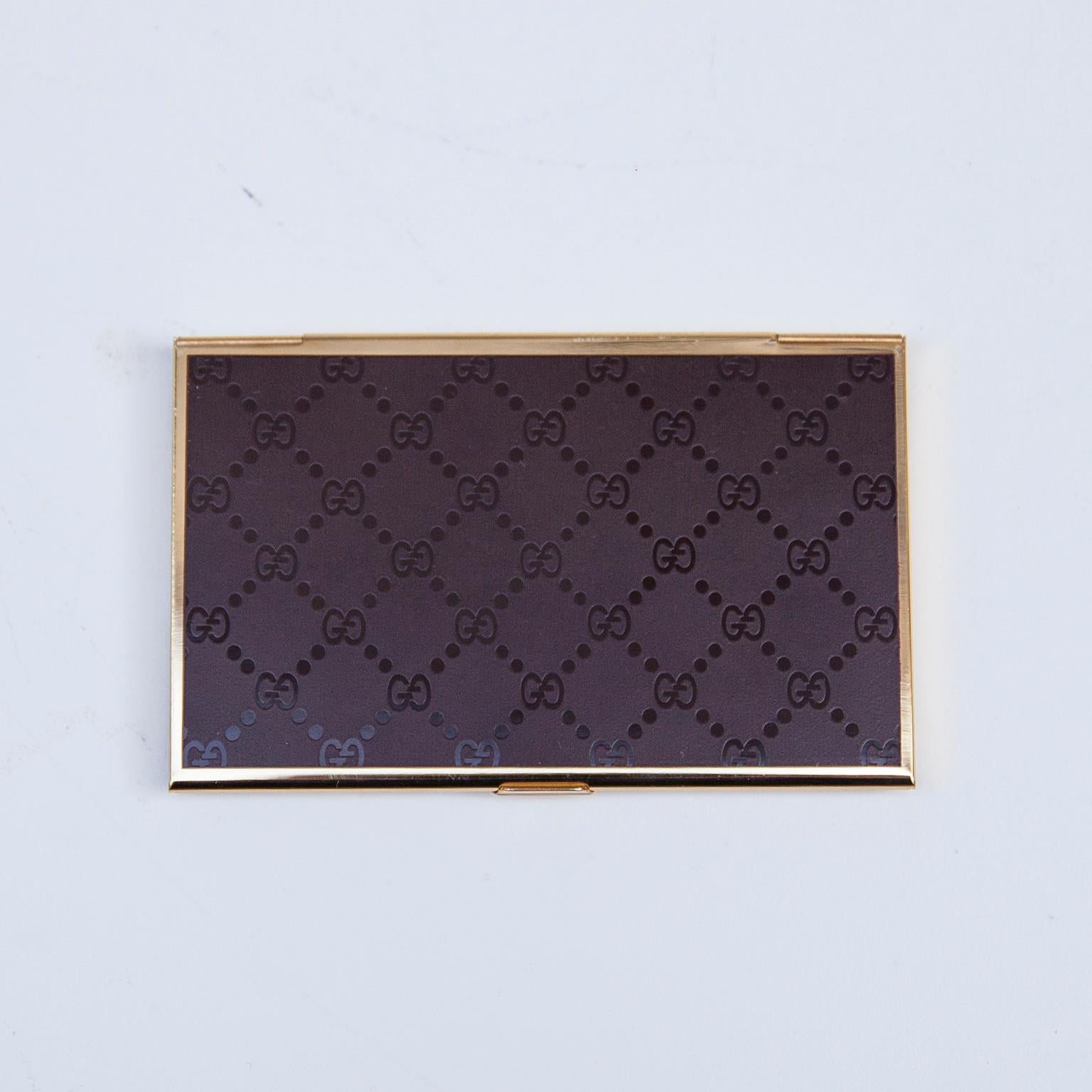 Luxury Vintage Gucci Business Card Holder Box, 1970 In Excellent Condition In Munich, DE