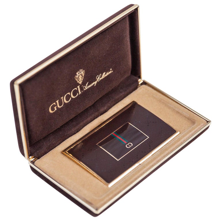 Luxury Vintage Gucci Business Card Holder Box, 1970 at 1stDibs | business card  case luxury, gucci business card case, gucci business cards