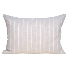 Luxury Retro Irish Linen Pillow by Katie Larmour Couture Cushions Beige White