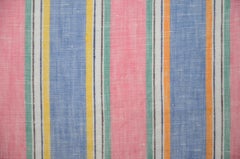 Luxury Vintage Irish Linen Pillow by Katie Larmour Couture Cushions Blue Pink