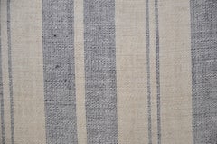 Luxury Vintage Irish Linen Pillow by Katie Larmour Couture Cushions Blue Stripe