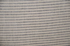 Luxury Vintage Irish Linen Pillow Woven in Ireland Blue Stripe Cushion