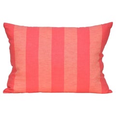 Luxury Vintage Irish Linen Pillow by Katie Larmour Couture Cushions Red Coral