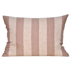 Luxury Vintage Irish Linen Pillow by Katie Larmour Couture Cushions Taupe Beige