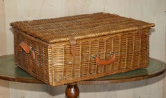 Sac de pique-nique de luxe vintage à six personnes Fortnum & Mason en osier et cristal