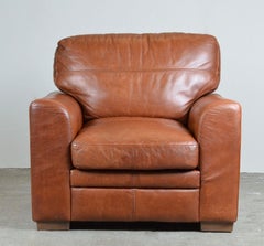 Luxury Viva Italian Designer Tan Leather Armchair & Footstool 2 Seater Sofa Ava