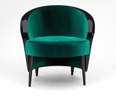 Luxury "Waldorf Astoria" Contemporary Art Deco Velvet Upholstered Club Armchair