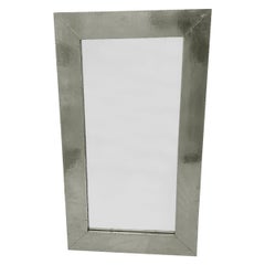 Luxury Wall Mirror (26"), Hand-Finished White Bronze Frame