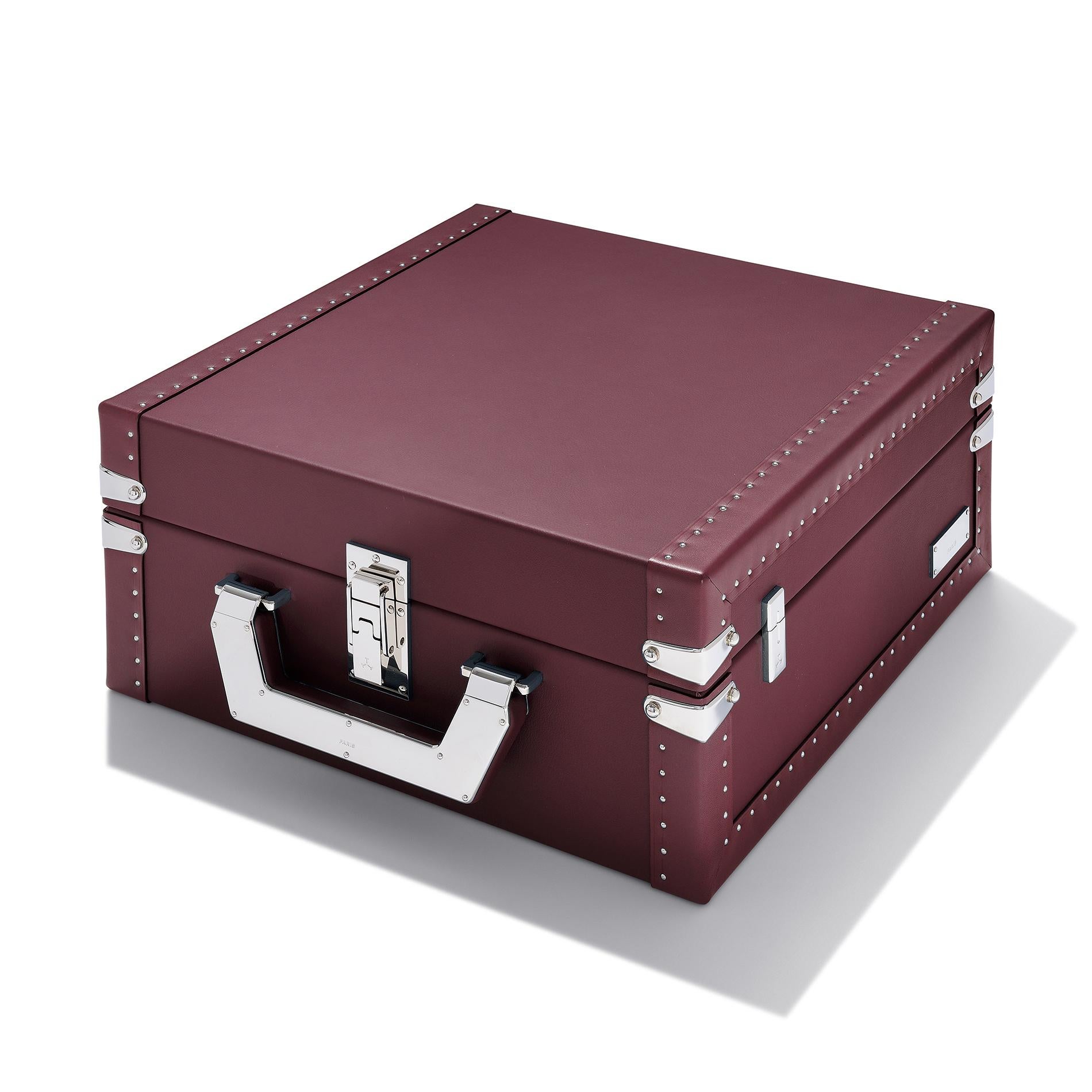 Luxury Watch Blue or Redwine Suitcase For Sale 2