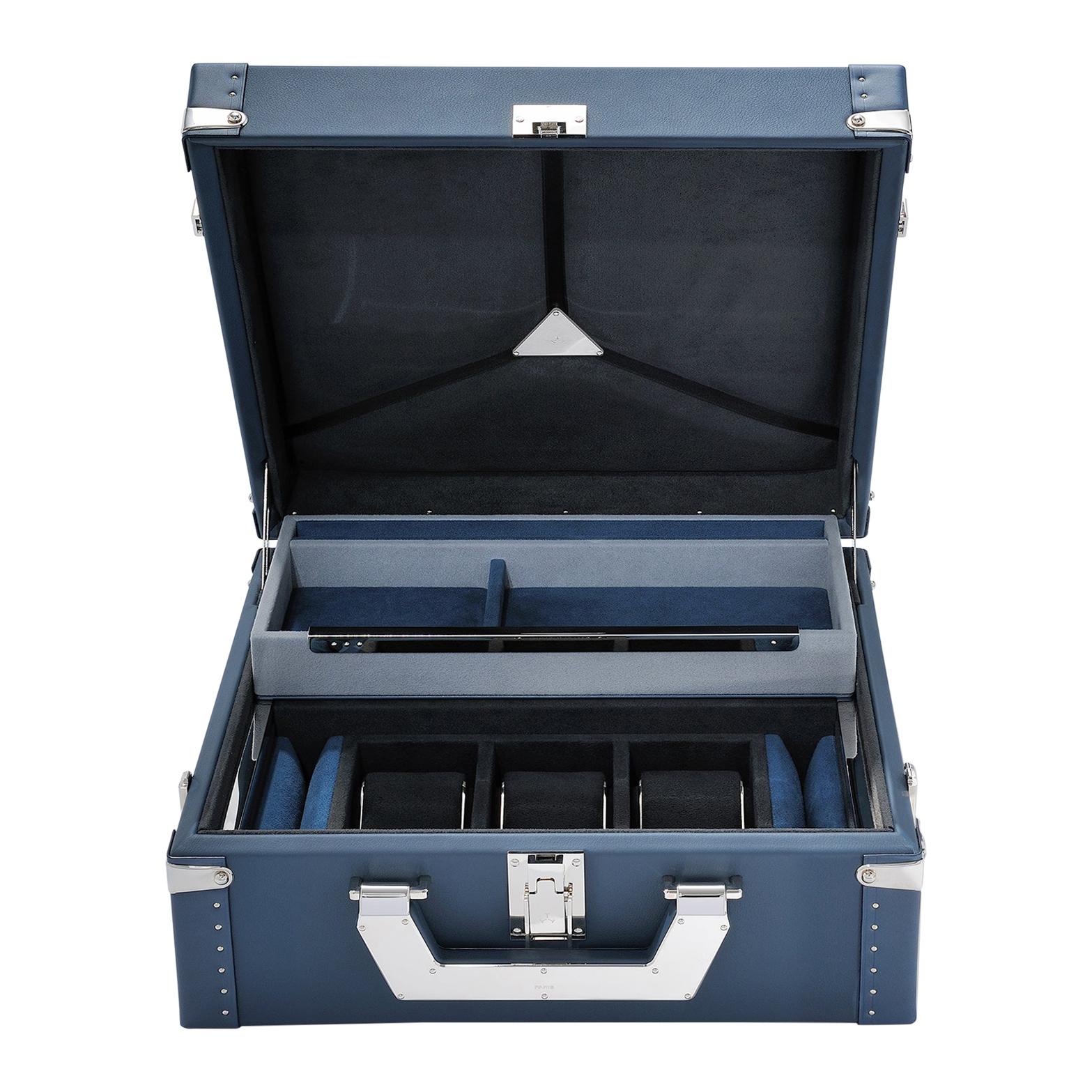 Luxury Watch Blue or Redwine Suitcase For Sale