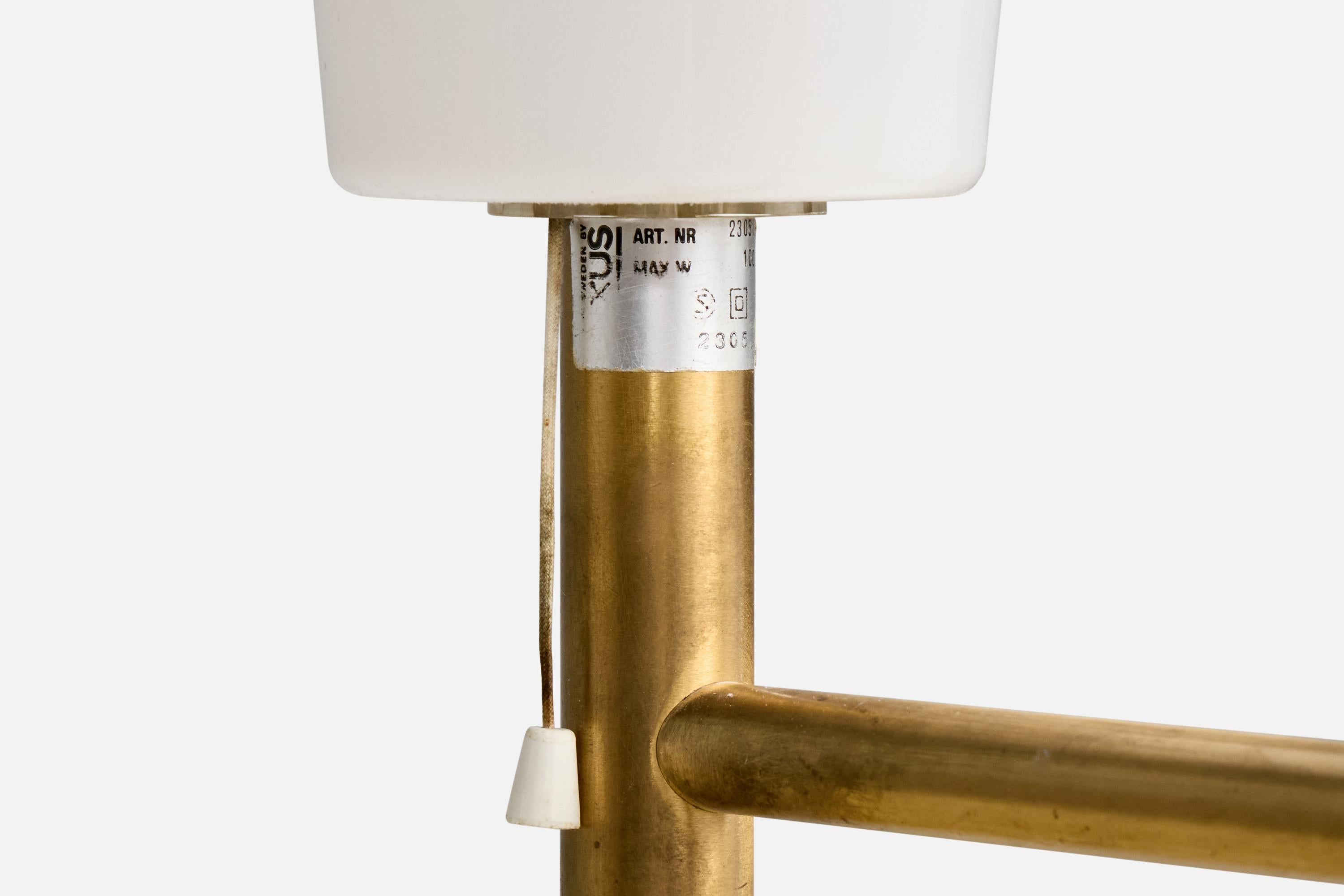Luxus, lampadaires, laiton, acrylique, tissu, Suède, 1970 en vente 3