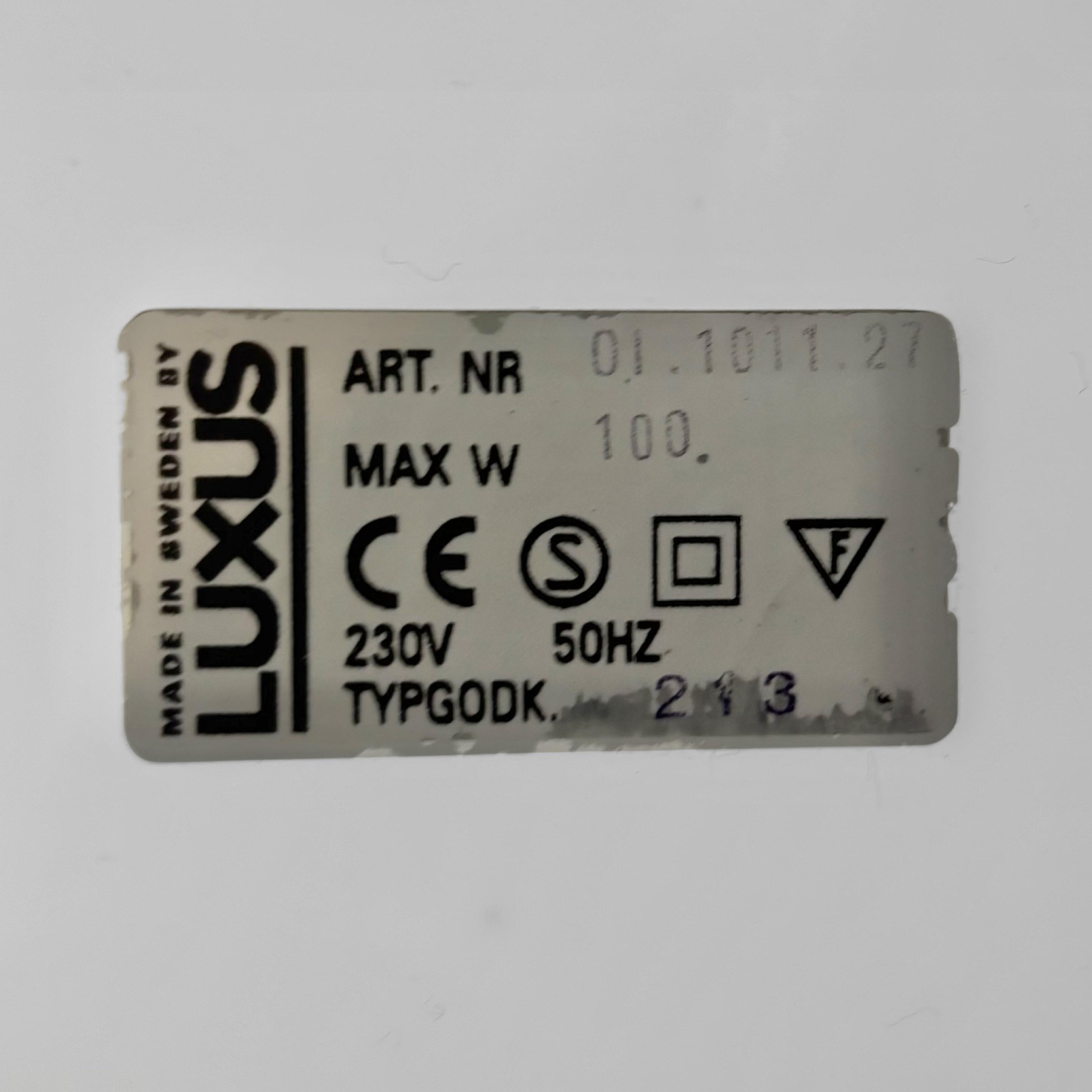 Luxus Tischlampen 1011 STIL, Uno & Östen Kristiansson, weißes Glas, Schweden 1960er Jahre im Angebot 5