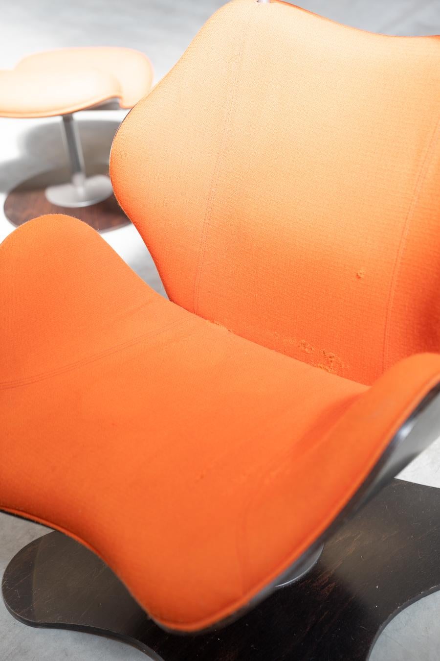 Luxus Vintage Lounge chair & hocker TOK by Toshiyuki for Stokke Norway, 			1990s 3