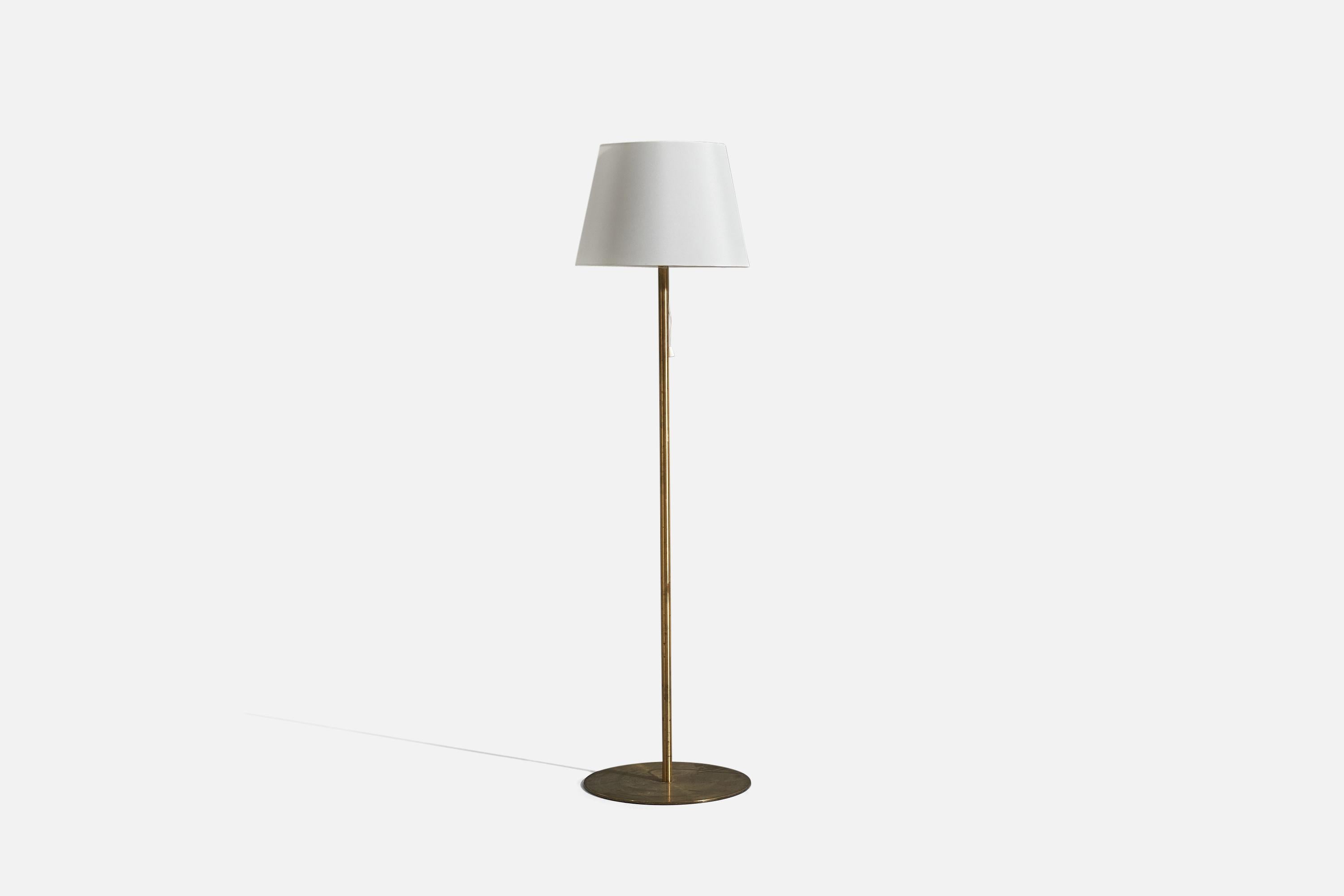 Mid-Century Modern Luxus Vittsjö, Floor Lamp, Brass, Sweden, 1960s For Sale