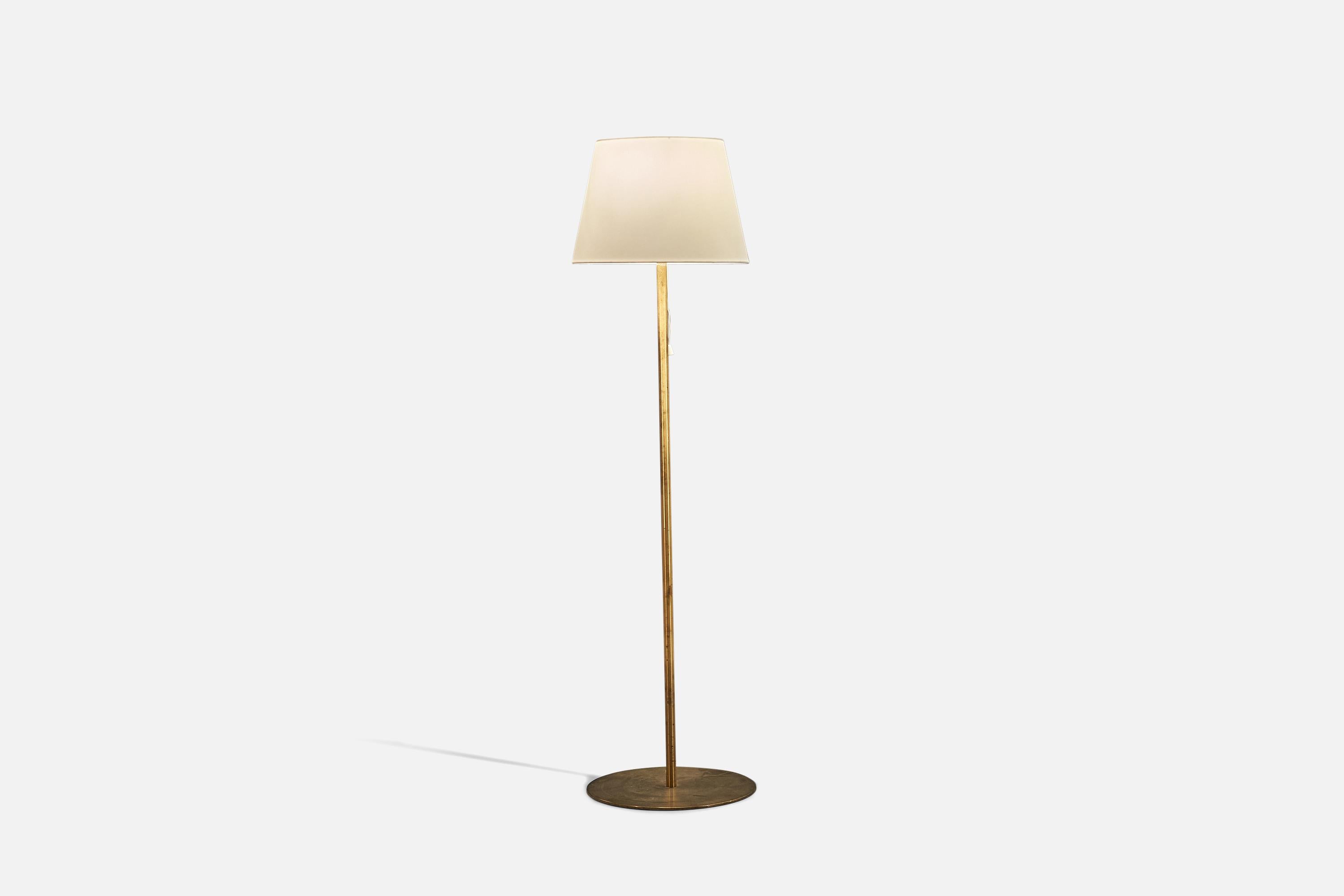 Swedish Luxus Vittsjö, Floor Lamp, Brass, Sweden, 1960s For Sale