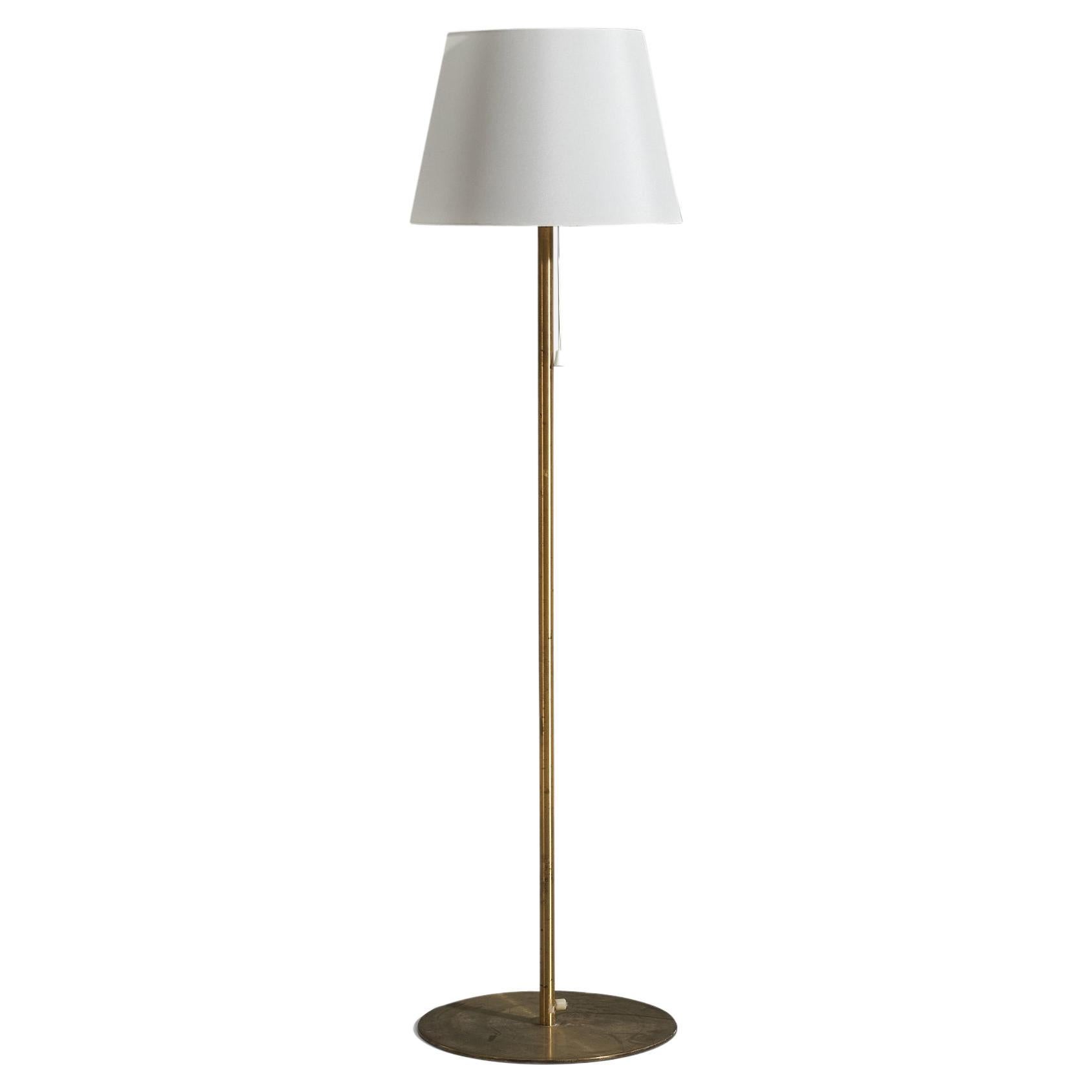 Luxus Vittsjö, Floor Lamp, Brass, Sweden, 1960s For Sale
