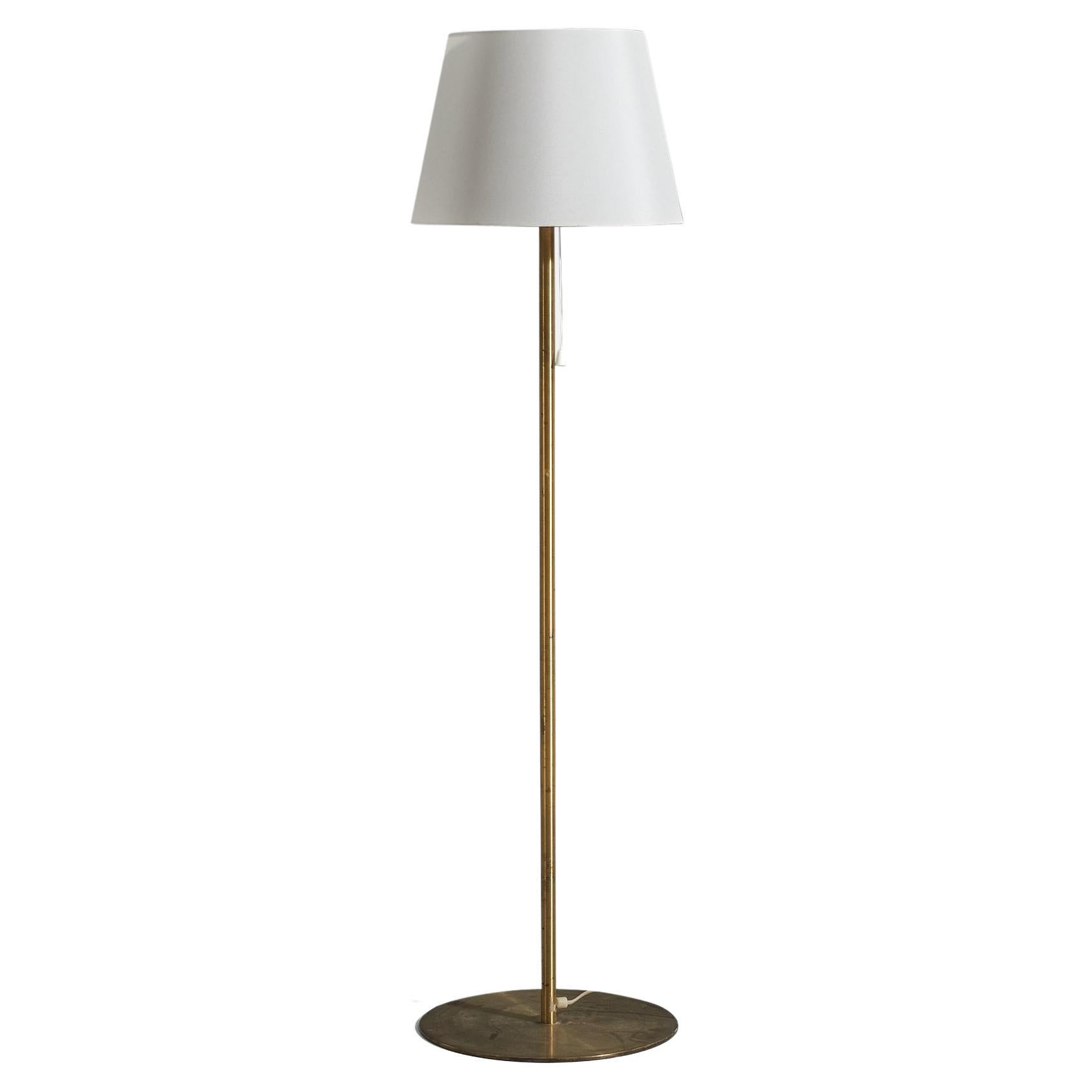 Luxus Vittsjö, Floor Lamp, Brass, Sweden, 1960s For Sale