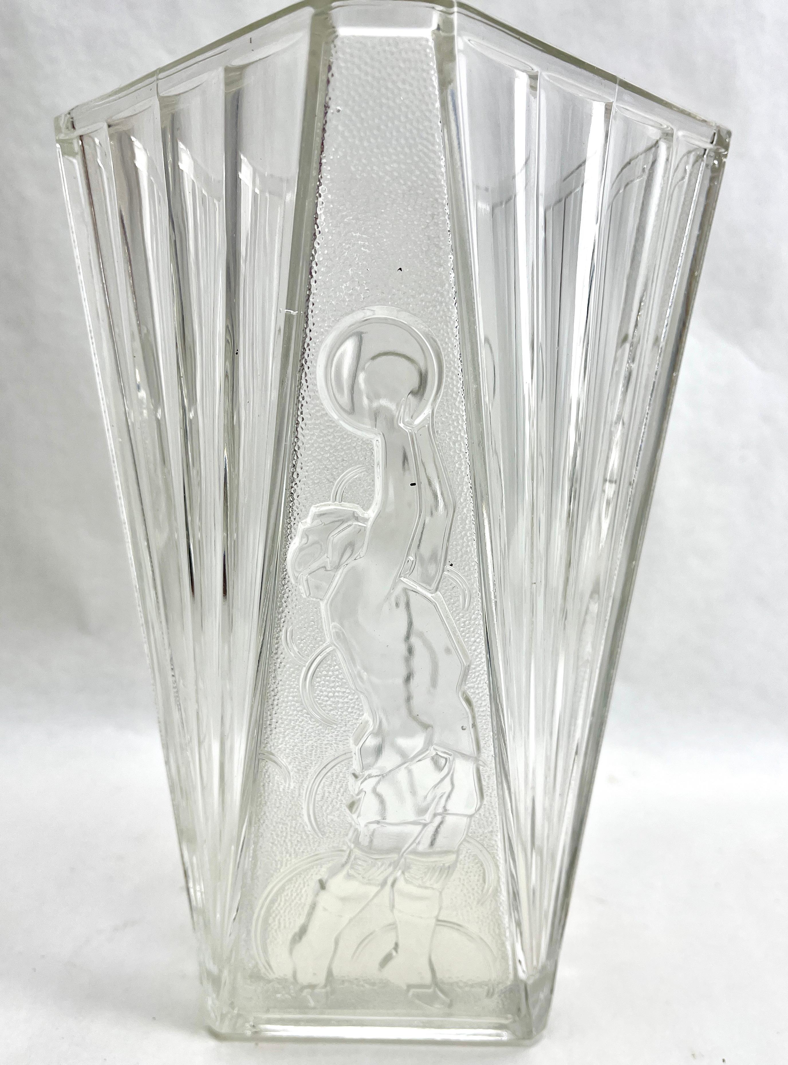 Glass Luxval Charles Graffart en René Delvenne Art Deco  