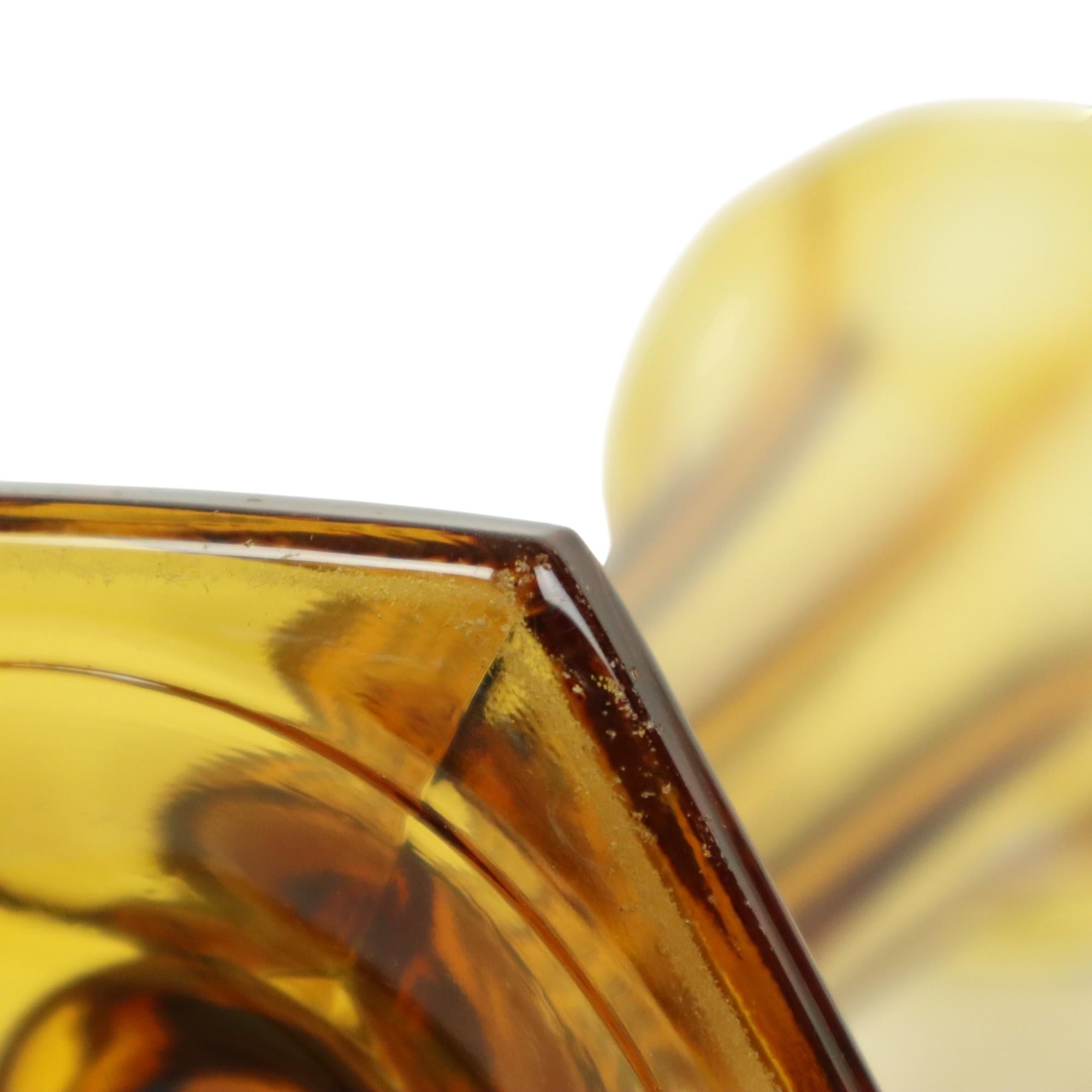 Vaso Luxval Ambra Américain 1935 Val Saint Lambert Art Deco in vendita 6