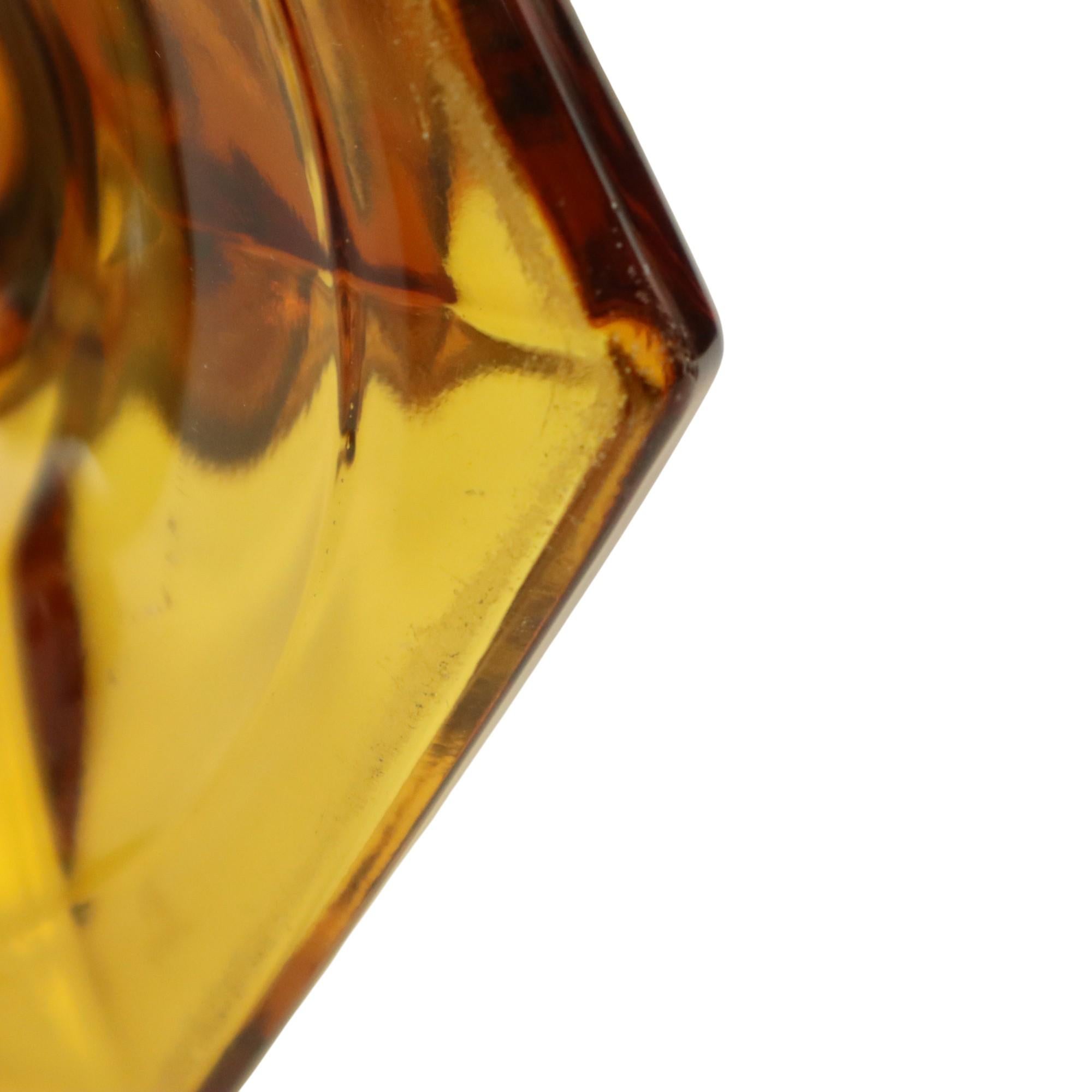 Vaso Luxval Ambra Américain 1935 Val Saint Lambert Art Deco in vendita 7
